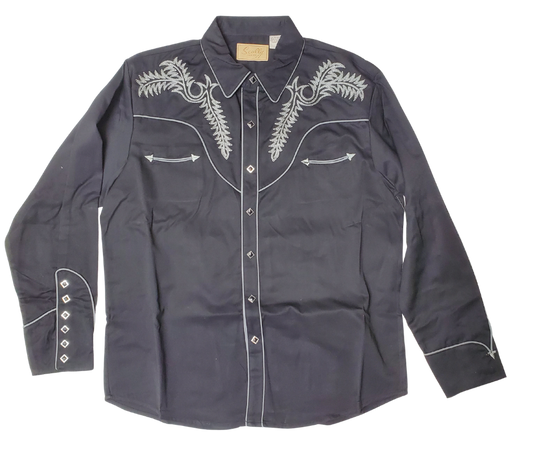 Front view - Classic Boot Stitch Western shirts never go out of style! Inspired by classic cowboy movies, these timeless designs are favorites of today’s country stars and rock icons alike. Pair them with your favorite ripped jeans for a casual vibe or dress them up with sharp jeans for a night out. Just arrived at our Smyrna, TN shop, just a stone’s throw from Music Row in downtown Nashville!