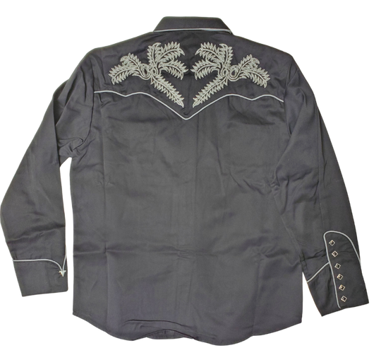 Back view - Classic Boot Stitch Western shirts never go out of style! Inspired by classic cowboy movies, these timeless designs are favorites of today’s country stars and rock icons alike. Pair them with your favorite ripped jeans for a casual vibe or dress them up with sharp jeans for a night out. Just arrived at our Smyrna, TN shop, just a stone’s throw from Music Row in downtown Nashville!