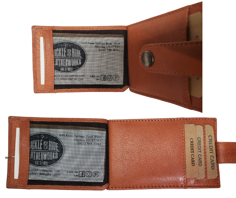 Need a slim, stylish way to carry just the essentials? Look no further than The "Reagan" Card Wallet! With 5 slots for cards (including a spot for your I.D.), a snap strap for added security, and RFID protection, this soft leather stacker comes in 5 chic colors. Available now at our Smyrna, TN location - a quick rideshare away from the bustling streets of downtown Nashville!