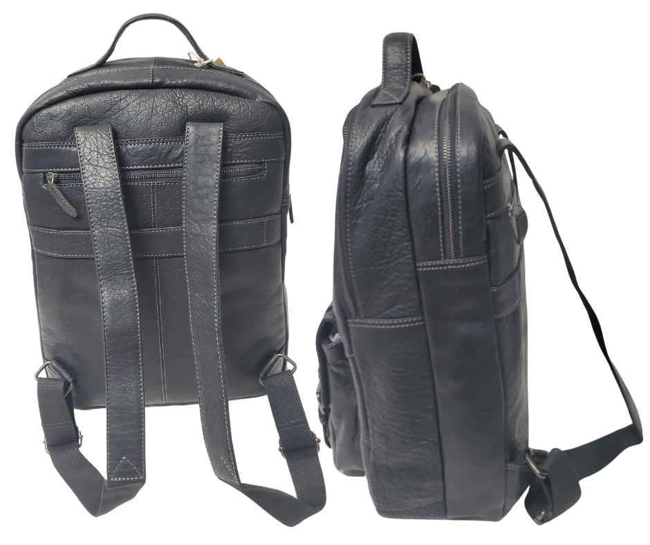 black leather fashion laptop backpack The Educator Leather Business Backpack Bag – Buckle and Hide Leather