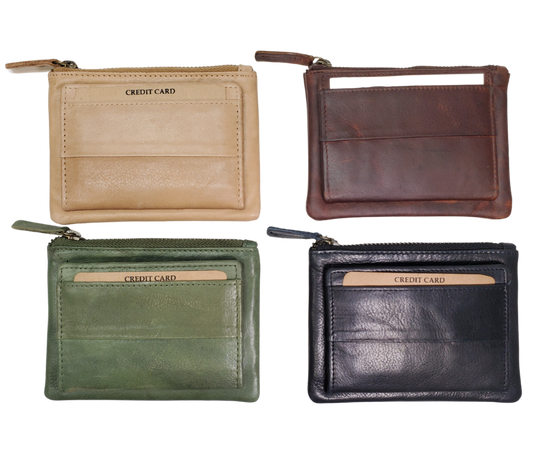 Looking to simplify your life? The "Carter" Coin Pouch Wallet might be just the ticket. It has just the right number of card slots, an ID slot, and a zippered pouch for your little extras and coins. The size is perfect for front pockets, and it even has RFID security. Come visit our shop in Smyrna, TN and put your minimalist skills to the test!