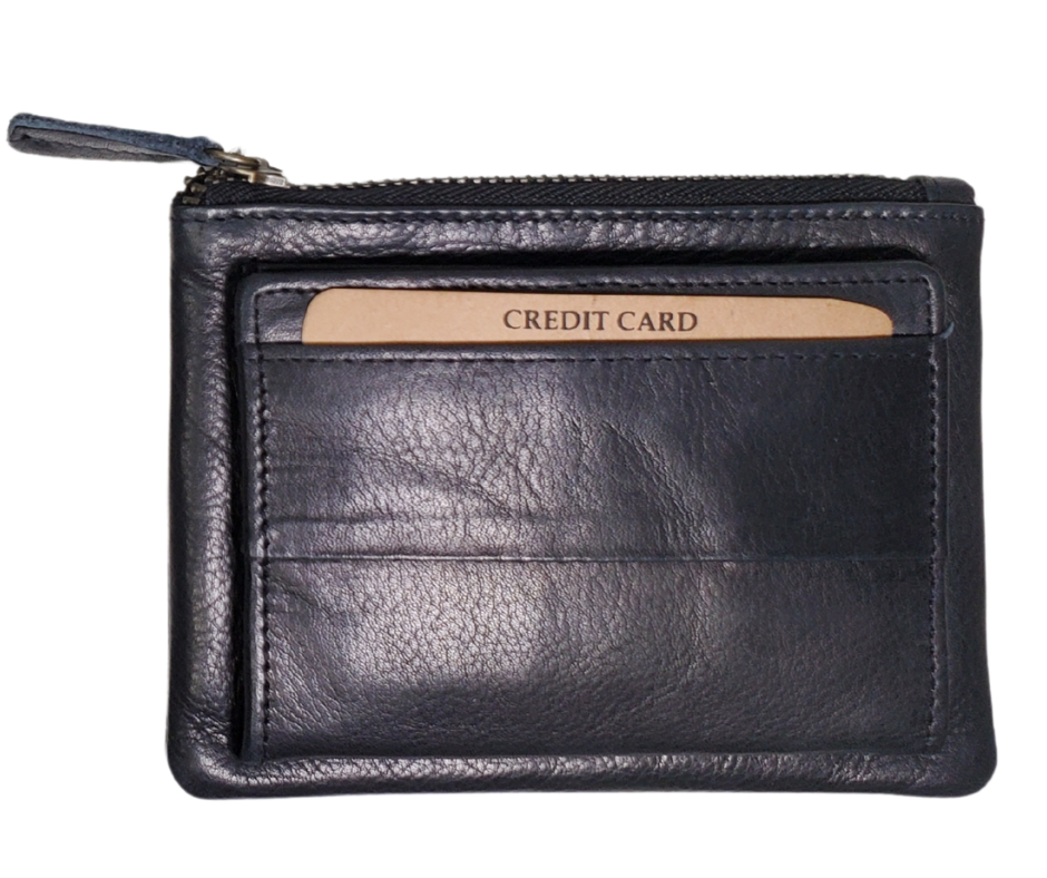 Looking to simplify your life? The "Carter" Coin Pouch Wallet might be just the ticket. It has just the right number of card slots, an ID slot, and a zippered pouch for your little extras and coins. The size is perfect for front pockets, and it even has RFID security. Come visit our shop in Smyrna, TN and put your minimalist skills to the test!