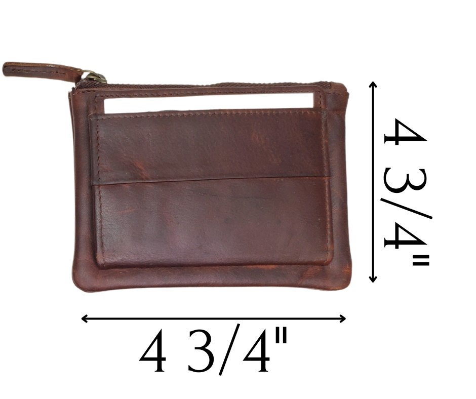 Looking to simplify your life? The "Carter" Coin Pouch Wallet might be just the ticket. It has just the right number of card slots, an ID slot, and a zippered pouch for your little extras and coins. The size is perfect for front pockets, and it even has RFID security. Come visit our shop in Smyrna, TN and put your minimalist skills to the test!