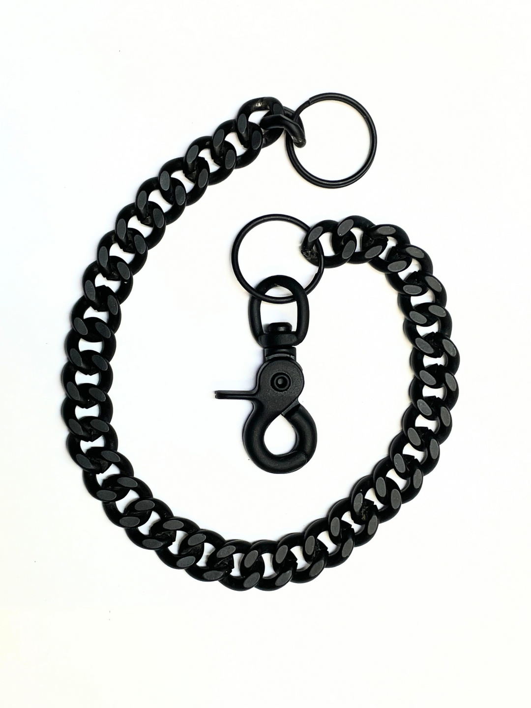 Powder Coated Wallet Chain Black_15 inch