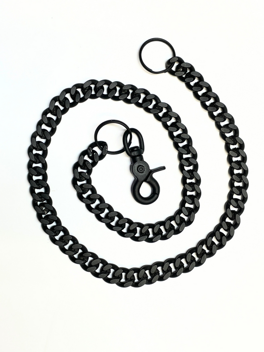Powder Coated Wallet Chain Black_30inch