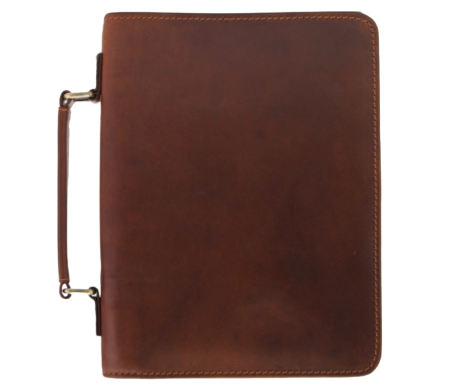 God's Word is precious! Keep your Bible in a protective double zipped cover made of 100% vegetable tanned leather, allowing the natural oils and beauty of the leather to come through. Just like us the leather has imperfections on the hides. These are the natural markings and add character and uniqueness to each piece. New for our Smyrna, TN shop where we appreciate God's Word where Christ is the center of how we try to operate our shop and some days that's not easy. Isaiah 53:5