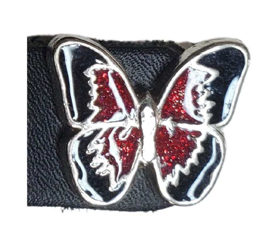 Vest Chains...a great accessory for your vest. Sure they look great but they offer some great options for your riding. In our experience most folks will use at least 2 but some will go with more, it's your choice. These options are the basic chrome plated double chain with leather ends (with exception of Single Chain). The average length is approx. 4"- 4 1/2" long. Snaps are attached with a leather folded part. Please note the ladies vests snap opposite side to the men. Each Sold Individually. 