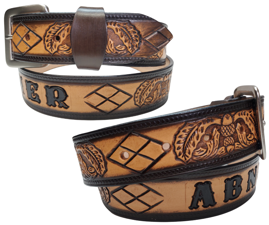 The Reno Leather Name Belt
