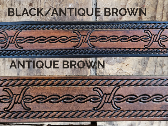 Personalized Riding Fence Western leather belt with custom name