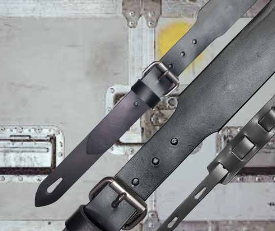 We've worked it out a way to "Pick your Buckle" style that fit's your style! It's our 2" strap TAPERED to 1 1/2" to accommodate more buckle options. Our Top Grain Solid Black or Distressed Brown with adjustable strap that should work most anyone. Assembled in our Smyrna, TN shop not far from world famous Music Row in Nashville.