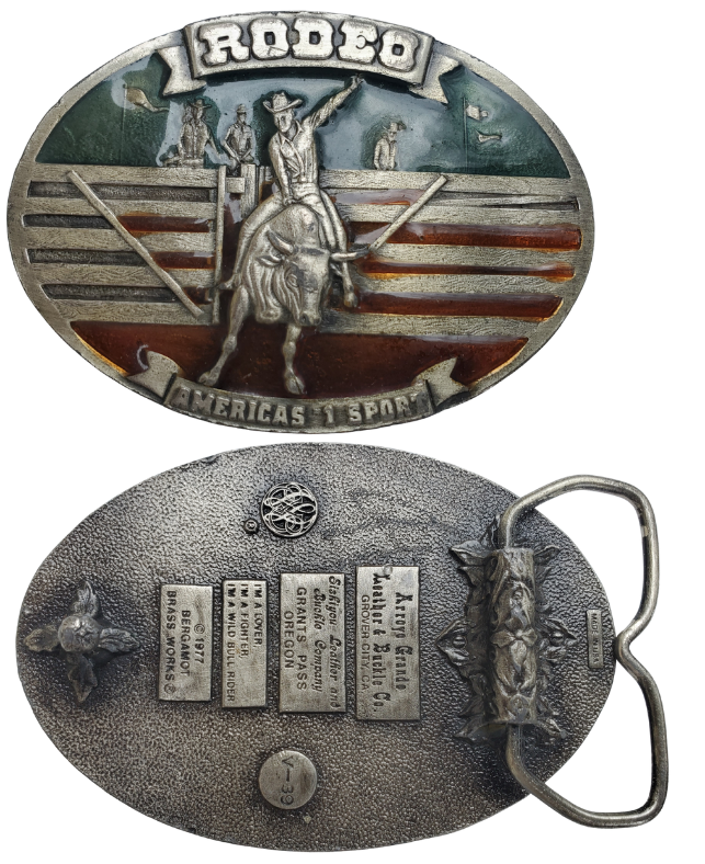 Vintage rodeo belt buckle