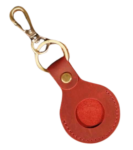 Leather Air Tag Keychain Case