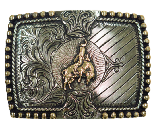 The Roughie buckle is made from German Silver (nickel and brass alloy) or iron metal base. Each one is punched, cut, soldered, engraved by our talented metal workers. In order to give you the quality and long lasting final product we also plate each piece with copper, nickel and silver.   Finally each piece is covered with a heat sealed lacquer to ensure the piece&