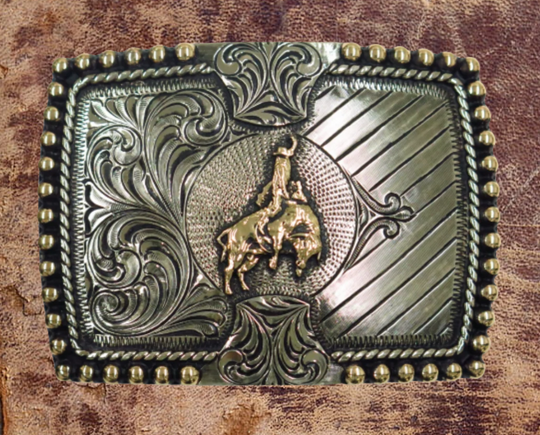 The Roughie buckle is made from German Silver (nickel and brass alloy) or iron metal base. Each one is punched, cut, soldered, engraved by our talented metal workers. In order to give you the quality and long lasting final product we also plate each piece with copper, nickel and silver.   Finally each piece is covered with a heat sealed lacquer to ensure the piece&