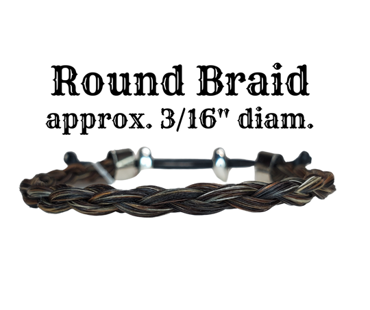 Discover the timeless charm of Braided Horsehair in our classic Western style bracelet. Features strong adjustable slider for durability. To ensure a comfortable fit, wear it snug or even take it in the water - just be sure to remove it before swimming or showering. You can find these at our shop in Smyrna, TN, conveniently located just a short drive away on I-24 from Nashville.