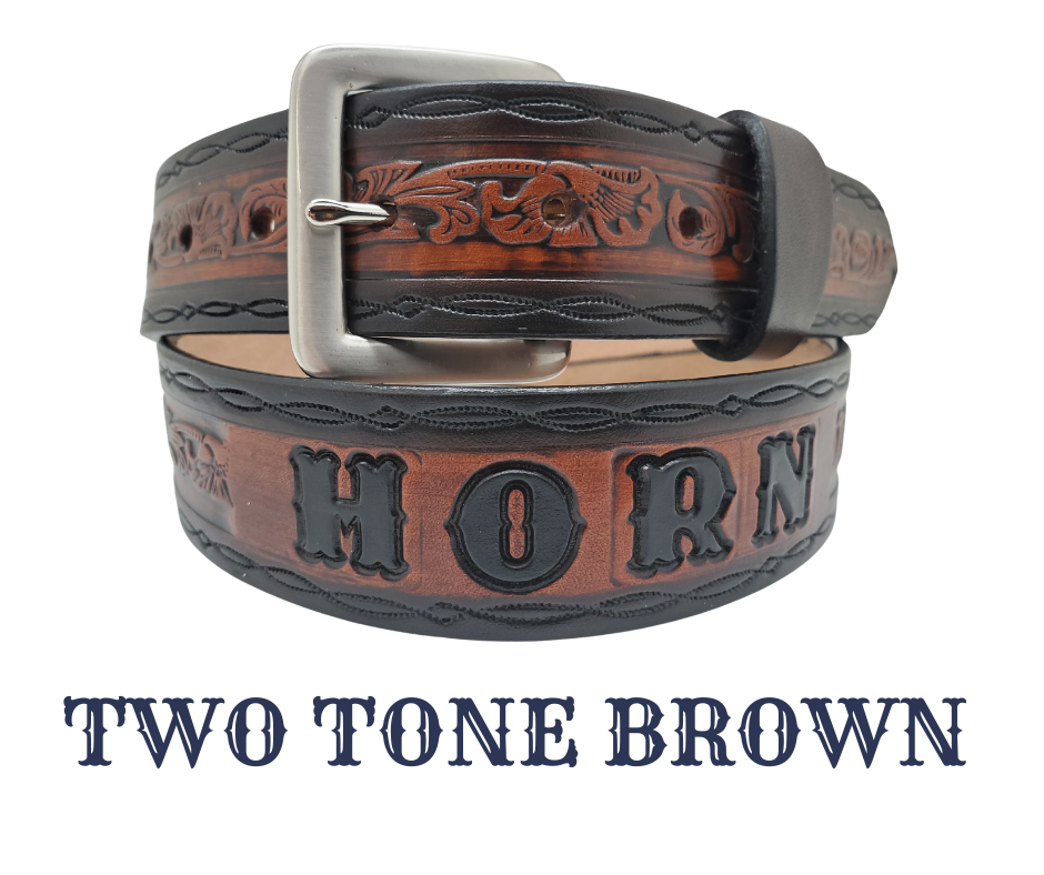 The "Saddle Horn" Name Belt