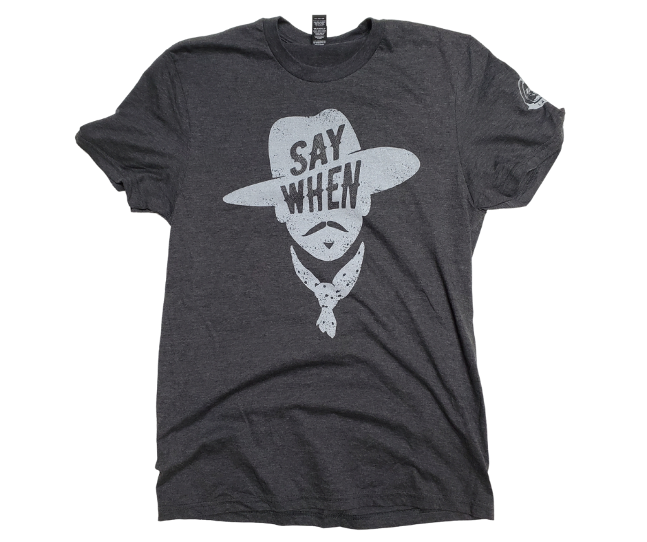 If you like Tombstone, Doc Holliday, Wyatt Earp you will want this. You know all the great one liners from Doc. Turn on your favorite Wayne or Eastwood movie and your good to go! Available online and in our retail shop in Smyrna, TN. Made of super soft 50% ring spun cotton 50% poly. Pre-shrunk.