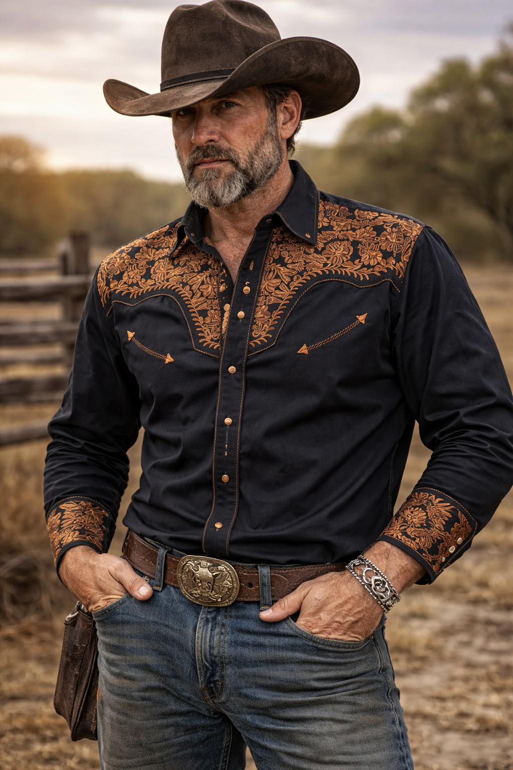 Western shirts with Embroidered Western Tooled stitching never go out of style! Inspired by classic cowboy movies, these timeless designs are favorites of today’s country stars and rock icons alike. Pair them with your favorite ripped jeans for a casual vibe or dress them up with sharp jeans for a night out. Just arrived at our Smyrna, TN shop, just a stone’s throw from Music Row in downtown Nashville!