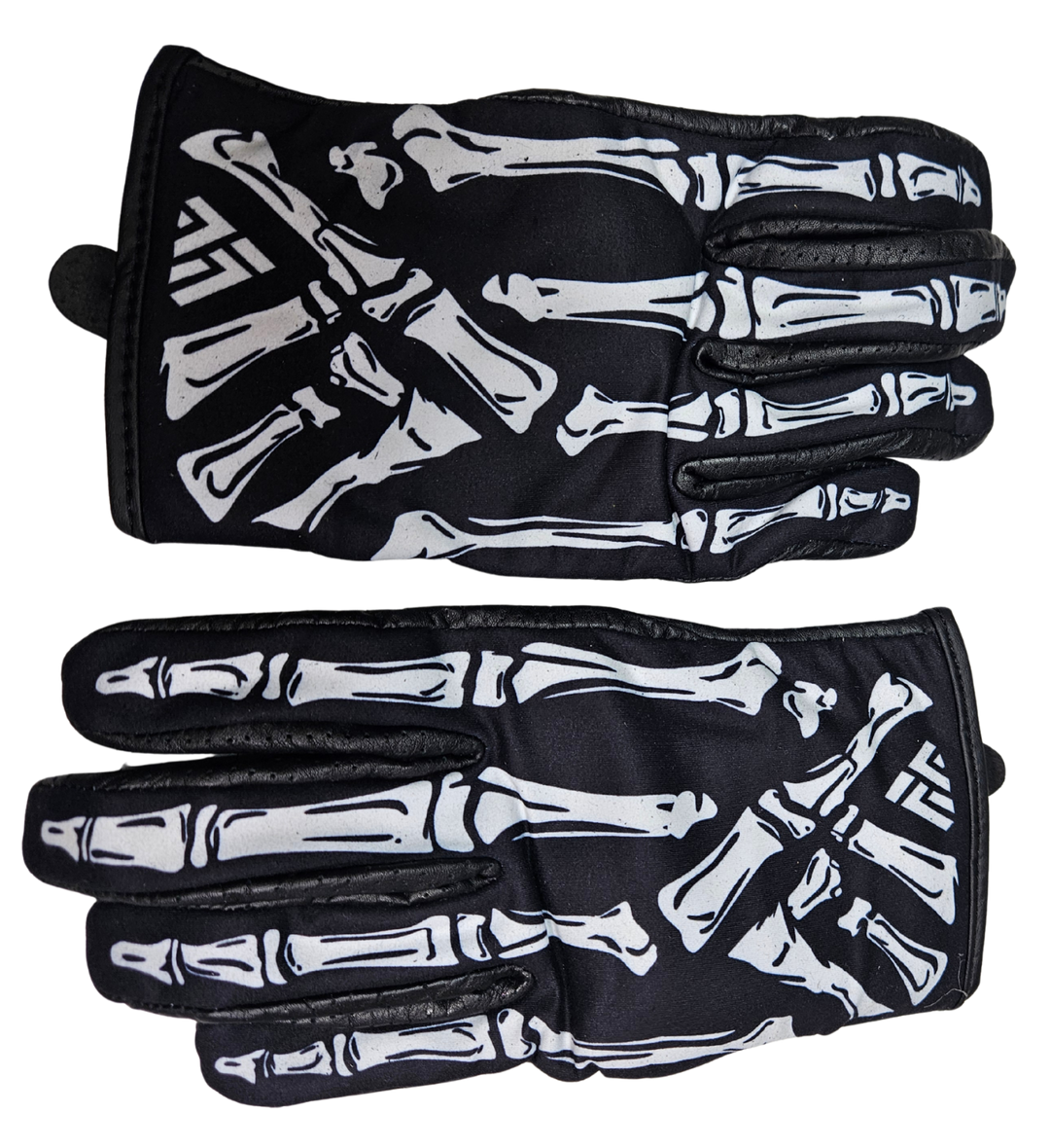 Skeleton gloves are a new take on riding gloves. The Perforated soft leather palms combined the printed soft cotton tops create a comfortable fit that will become your favorites. Now stocked at our Smyrna, TN shop.

Sizes S-5X