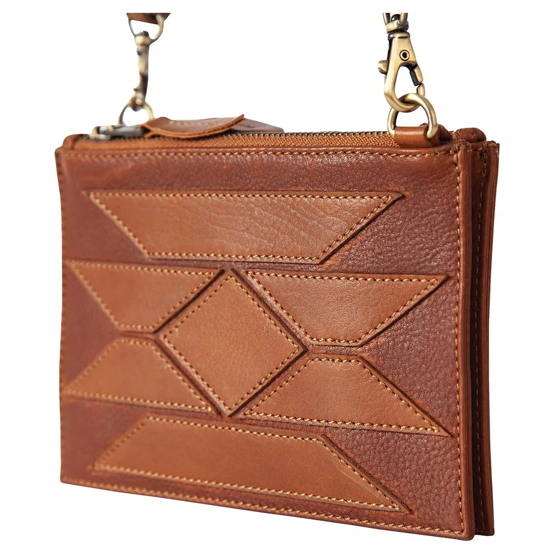 Southwest Crossbody style bag.
2 zippered main pockets
3 card slots in each zippered pocket
7.5x2x5.5&nbsp;
Imported