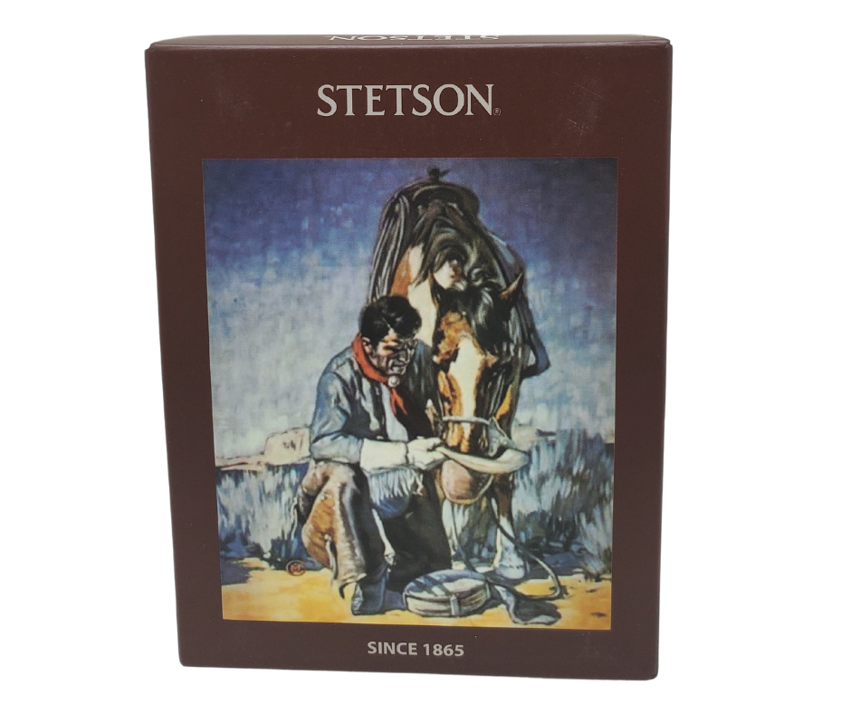 Fully Licensed Stetson Logo Wallet. Made from Cognac Brown Croc or Black print cowhide leather so good it&