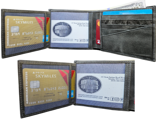 The Standard is a Premium Crazy Horse Leather Bifold Wallet. Known for its distinctive pull-up effect develops a rich patina over time — meaning every scratch, bend, and movement enhances its unique, rugged appearance. Built for everyday use, this wallet offers a slim yet highly functional layout without unnecessary bulk. Now in our Smyrna, TN shop not far rom the Gulch are of Nashville.