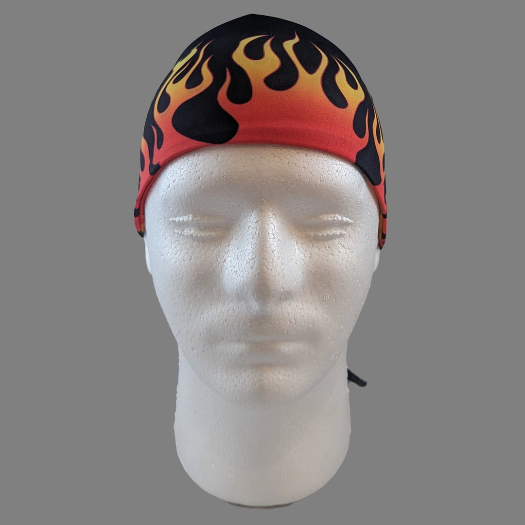 Orange Flame Tie Back Head Wrap CLOSEOUT!