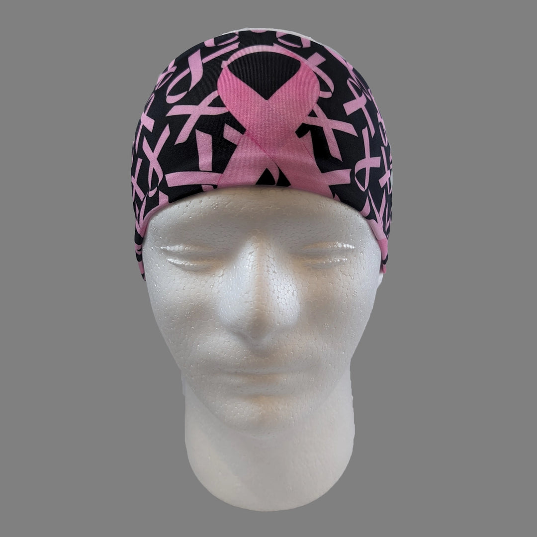 Pink Ribbons Tie Back Head Wrap CLOSEOUT!