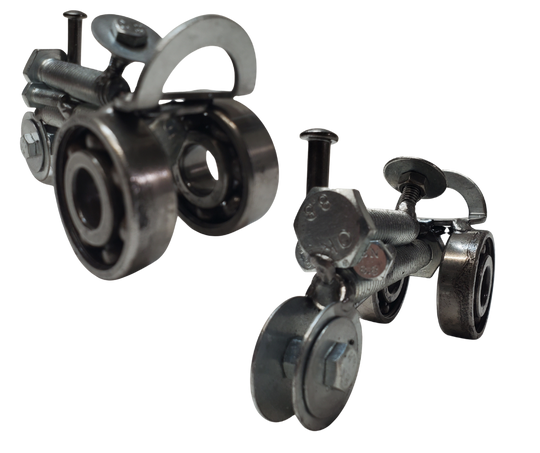 The perfect addition to your Man Cave! This metal art piece is a unique gift for any Tractor enthusiast. Featuring nuts, bolts, springs, and bearing wheels, even a spark plug. It even stands on it's own. Need more details? Take a look at the picture for dimensions. You can find it at our store in Smyrna, conveniently located just outside Nashville, TN.

Size is Approx. 5" long x 3" tall x 2" wide
Imported