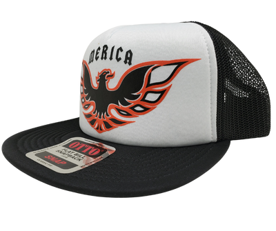 In 1976, Pontiac's Firebird brochure referred to the "Screaming Chicken“ the available giant Firebird hood decal.” Starting that year the unmistakable graphic was glued to the hood of every Special Edition, Anniversary. Black Foam mesh cap featuring the iconic Mack logo. Shop now at our Smyrna, TN store or online. Snap back adjustment.