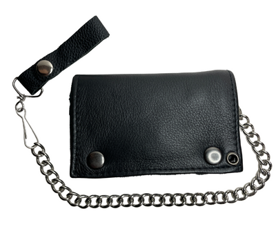 Handmade Sterling Silver Wallet Chain and Horsehide Wallet Collaboration — Black Bear Brand