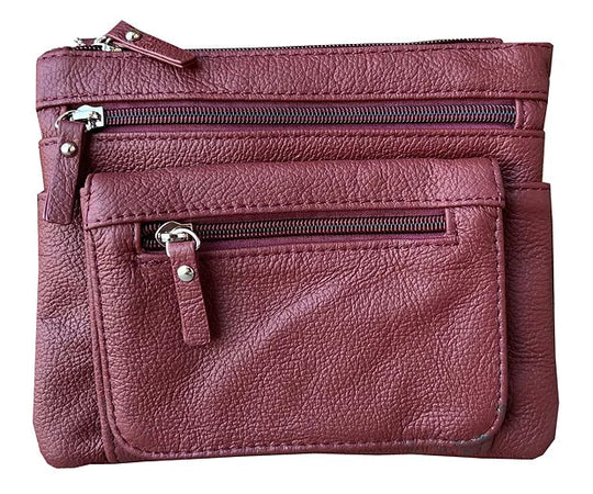 Out Everyday Crossbody Bag is simple. It can be used as a Crossbody bag with the included strap that easily clips on or off or clip it to your belt loops if you wear jeans a lot. A solid bag for the price. Stocked at our Smyrna, TN shop.

Choose from 5 Colors. Wine, Black, Blue, Dark Brown or Light brown