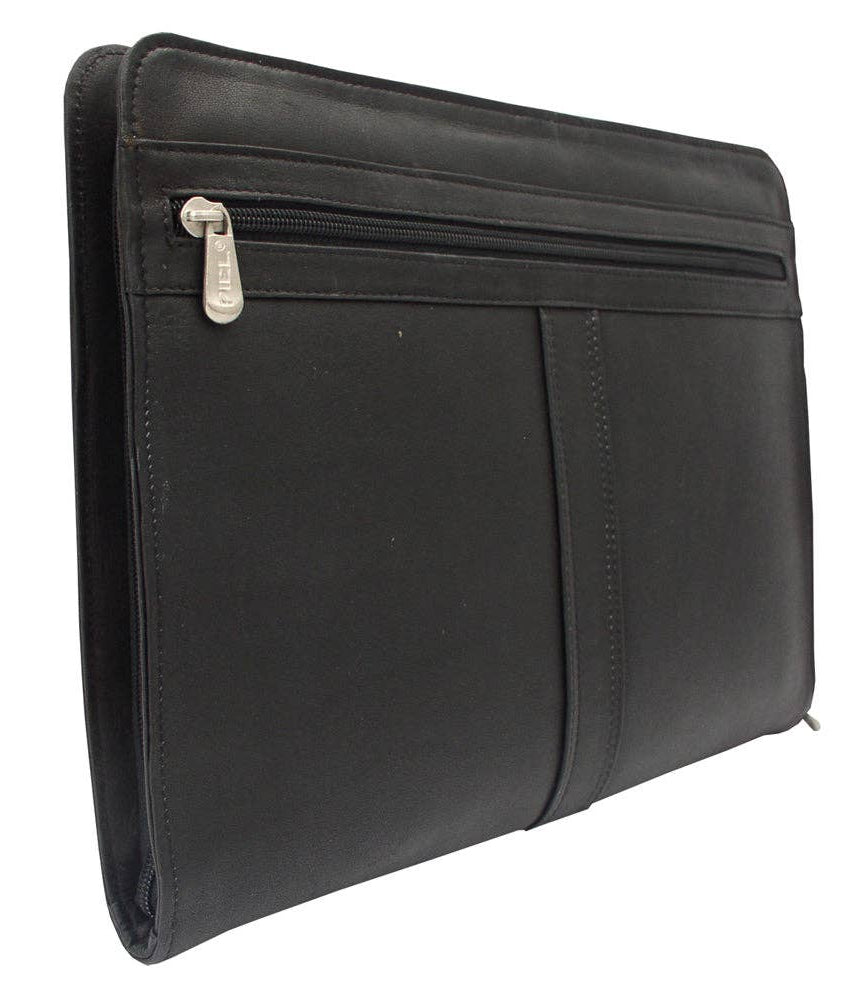 The Kinetic Padfolio is for the person on the go and needs the daily necessities all together and that helps you to focus on the task that each brings. Fully lined interior and Leather that improves with age as it absorbs the oils from your hands and assumes a classic, worn look with daily use. Now part of our Smyrna, TN shop not far from Franklin.

Zip-around with large exterior zip-pocket.
Three large open pockets for files.
Interior zip-pocket, Letter-size notepad slot.