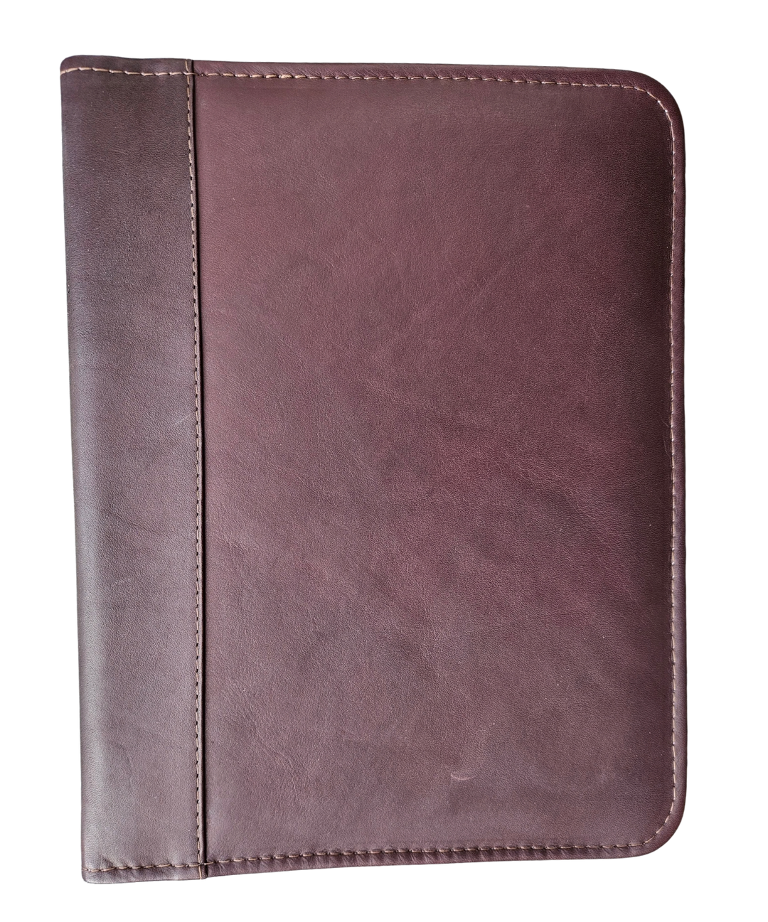 The Metropolitan 3 Ring Binder Padfolio will give you the confidence needed for your important meeting. Constructed with Naked leather, very soft with a natural feel. This Leather improves with age as it absorbs the oils from your hands and assumes a classic, worn look over time. Part of our new Home and Office category. Stop by our Smyrna, TN store and see for yourself.