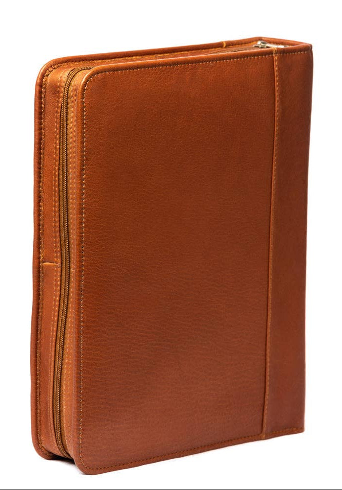 The Metropolitan 3 Ring Binder Padfolio will give you the confidence needed for your important meeting. Constructed with Naked leather, very soft with a natural feel. This Leather improves with age as it absorbs the oils from your hands and assumes a classic, worn look over time. Part of our new Home and Office category. Stop by our Smyrna, TN store and see for yourself.