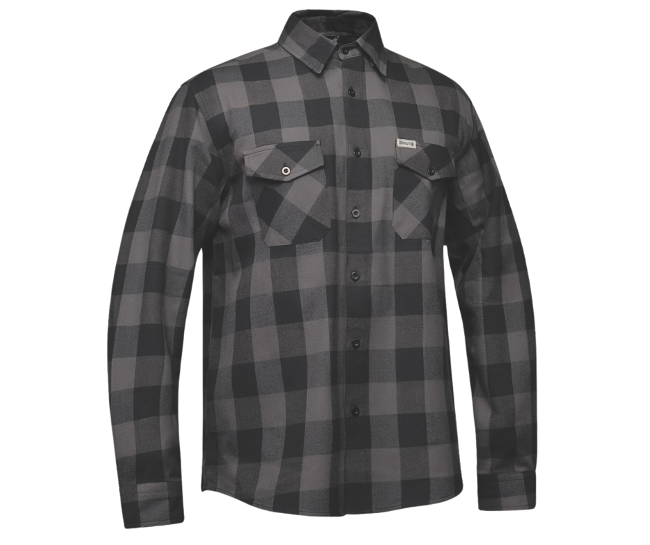 buckle dress shirts Milwaukee Leather Men's Flannel Plaid Shirt Black and Grey Long Sleeve Cotton Button Down Shirt MNG11630