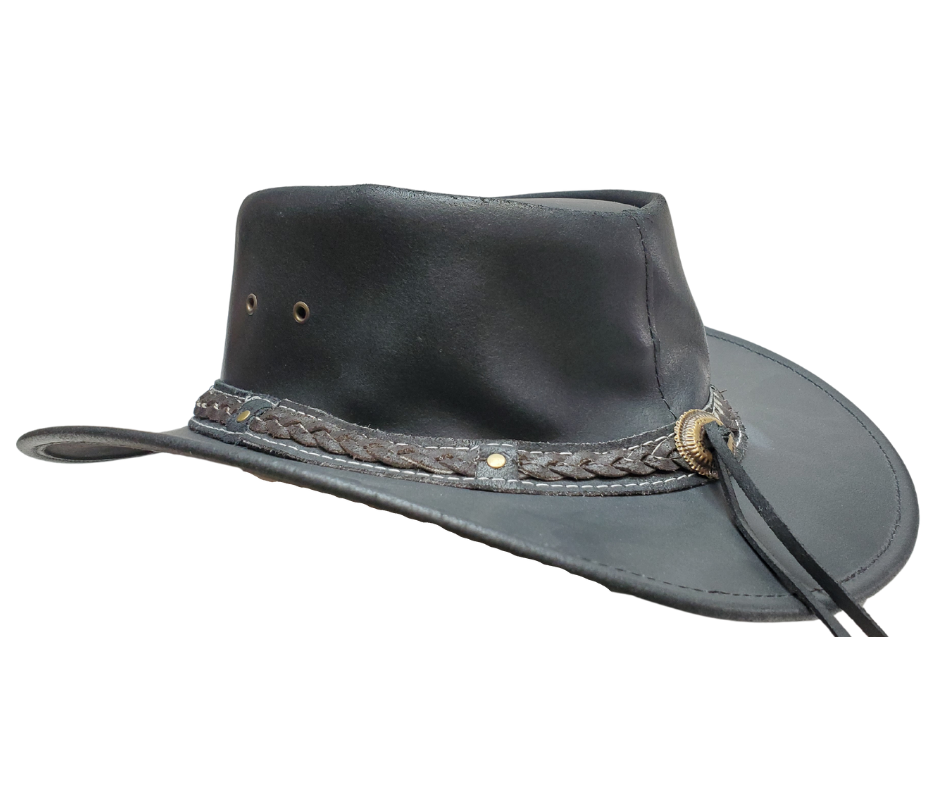 Outback Style The Hombre Leather Outback Hat – Buckle and Hide Leather