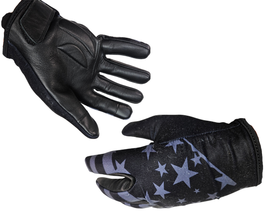 USA Subdued Flag gloves are a new take on riding gloves. The soft leather palms combined the printed soft cotton tops create a comfortable fit that will become your favorites. Now stocked at our Smyrna, TN shop.

Sizes S-5X