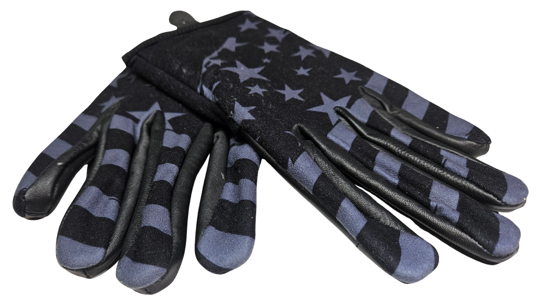 USA Subdued Flag gloves are a new take on riding gloves. The soft leather palms combined the printed soft cotton tops create a comfortable fit that will become your favorites. Now stocked at our Smyrna, TN shop.

Sizes S-5X