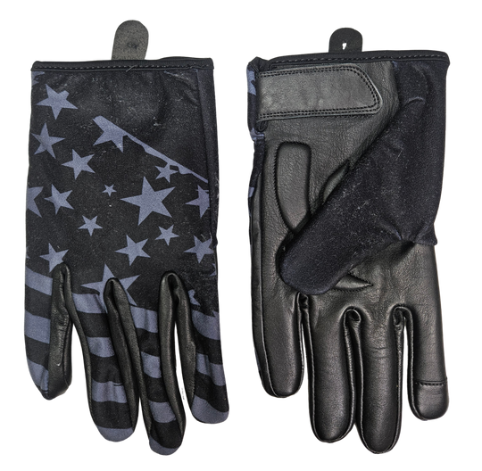 USA Subdued Flag gloves are a new take on riding gloves. The soft leather palms combined the printed soft cotton tops create a comfortable fit that will become your favorites. Now stocked at our Smyrna, TN shop.

Sizes S-5X