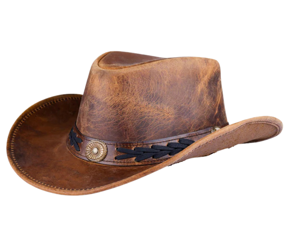 Our men's Outback hats are versatile for parties and protection from weather. They bring a rugged, farmhand look and have become popular in mainstream fashion. Find them in our Smyrna, TN shop near lively downtown Nashville.