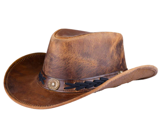 Our men's Outback hats are versatile for parties and protection from weather. They bring a rugged, farmhand look and have become popular in mainstream fashion. Find them in our Smyrna, TN shop near lively downtown Nashville.