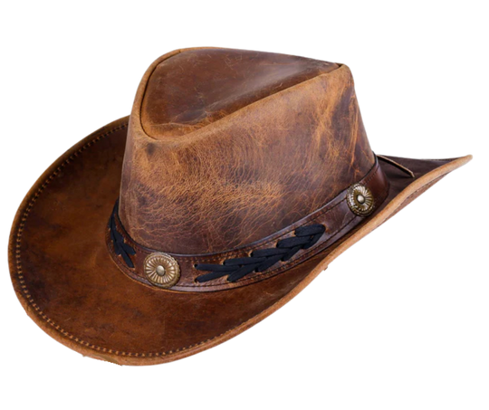 Our men's Outback hats are versatile for parties and protection from weather. They bring a rugged, farmhand look and have become popular in mainstream fashion. Find them in our Smyrna, TN shop near lively downtown Nashville.