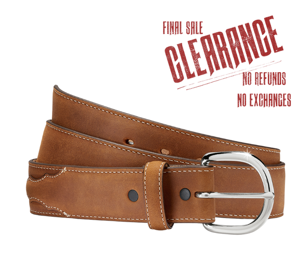 ベルト LCDC : 25SS / EYELET CRACK LEATHER BELT (BROWN) Justin Girl's Brown Trophy Western Leather Belt | JW Stores