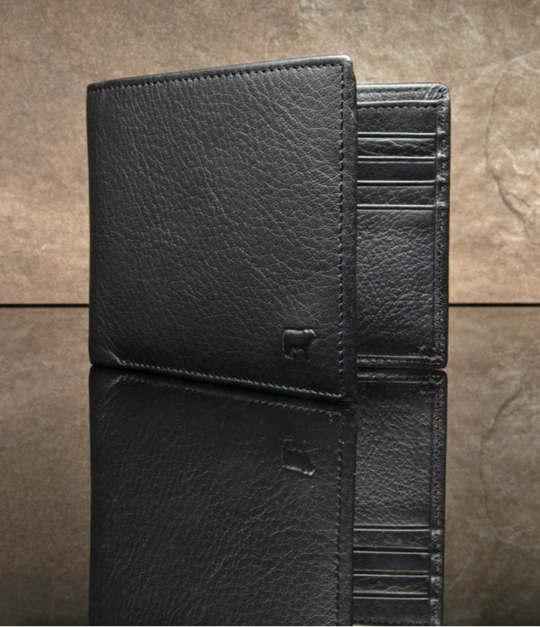 The Classic Billfold Wallet no nonsense trifold design reinforced with double stitched pockets. Full Grain, Vegetable Tanned “Natural Shrunken” Leather with Poly Twill plaid lining. Compact 4.5” x 3.75” x .25” size, metal mesh ID window, 5 card slots with two lined pockets tucked beneath them. Pick yours up at our local Smyrna, TN store not far from Franklin. Made by Will Leather, Imported.