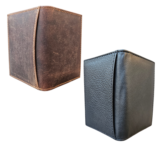 The Winston Front pocket card wallet is great for the minimal attitude but needs to carry a couple extra cards. Inside ID window and three credit card slots, plus an extra slot on outside. RFID blocking lined and Made in India. Approx. Size: 2 3/4’’x 4’’. Available in our Smyrna, TN shop near Sewarts Landing.