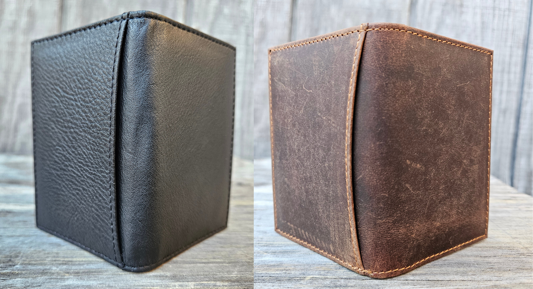 The Winston Front pocket card wallet is great for the minimal attitude but needs to carry a couple extra cards. Inside ID window and three credit card slots, plus an extra slot on outside. RFID blocking lined and Made in India. Approx. Size: 2 3/4’’x 4’’. Available in our Smyrna, TN shop near Sewarts Landing.