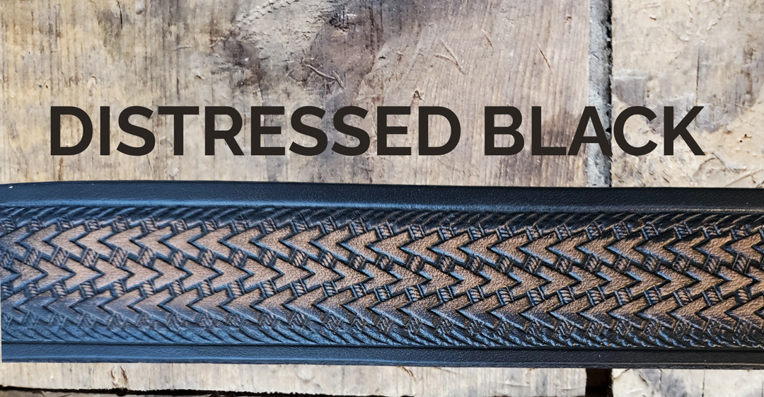 The Wayfarer handmade real leather belt in distressed black