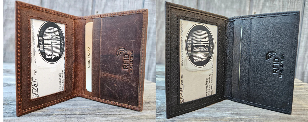 The Winston Front pocket card wallet is great for the minimal attitude but needs to carry a couple extra cards. Inside ID window and three credit card slots, plus an extra slot on outside. RFID blocking lined and Made in India. Approx. Size: 2 3/4’’x 4’’. Available in our Smyrna, TN shop near Sewarts Landing.