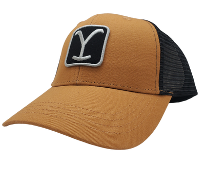 Explore the vast American wilderness and join John Dutton on his mission to save the Yellowstone Ranch and reunite his family. This cap features the Yellowstone logo on a Tan front and Black mesh back. Shop now at our Smyrna, TN location or online. Get ready for an unforgettable adventure!
